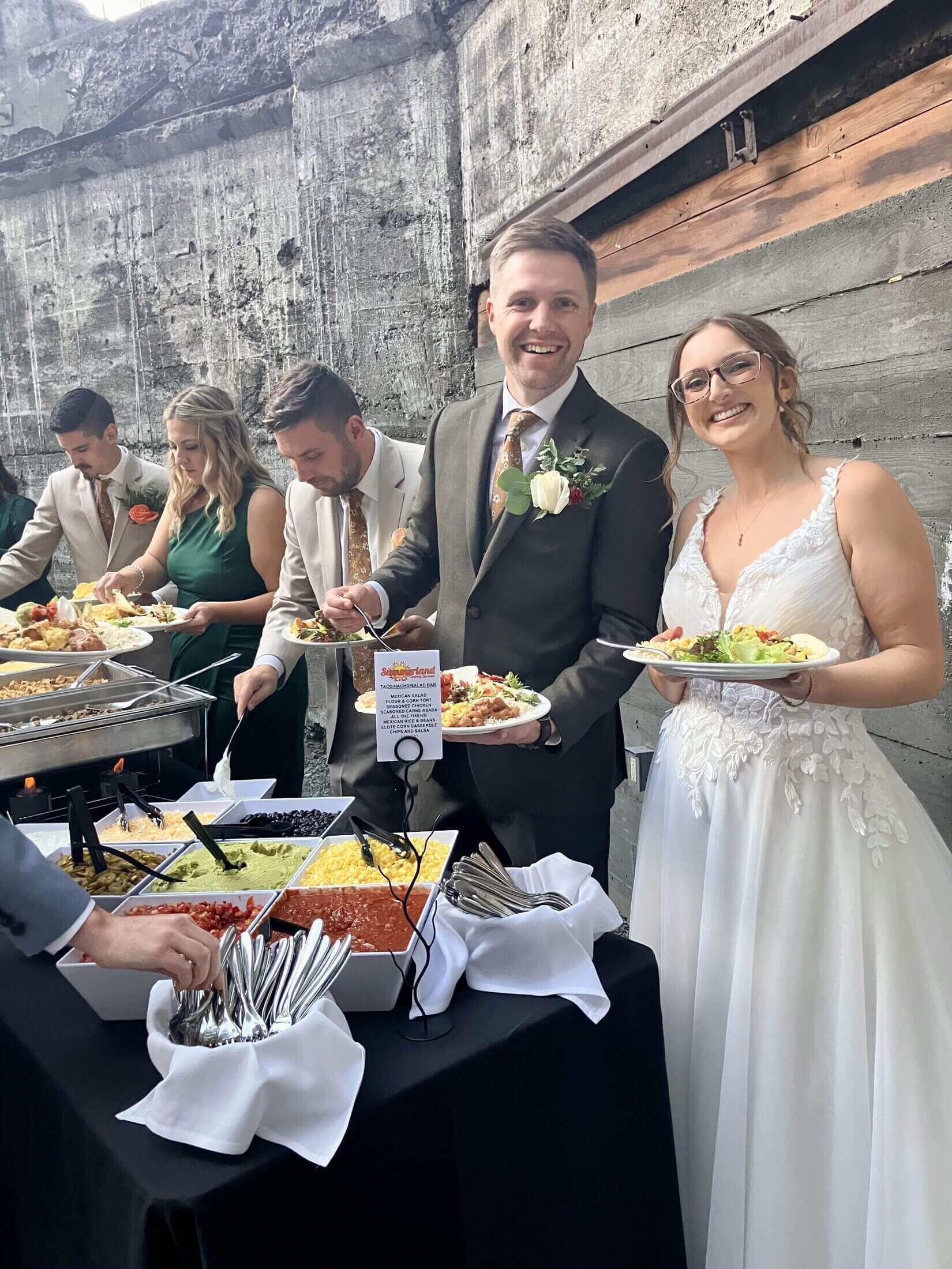 Summerland Catering wedding reception table setup